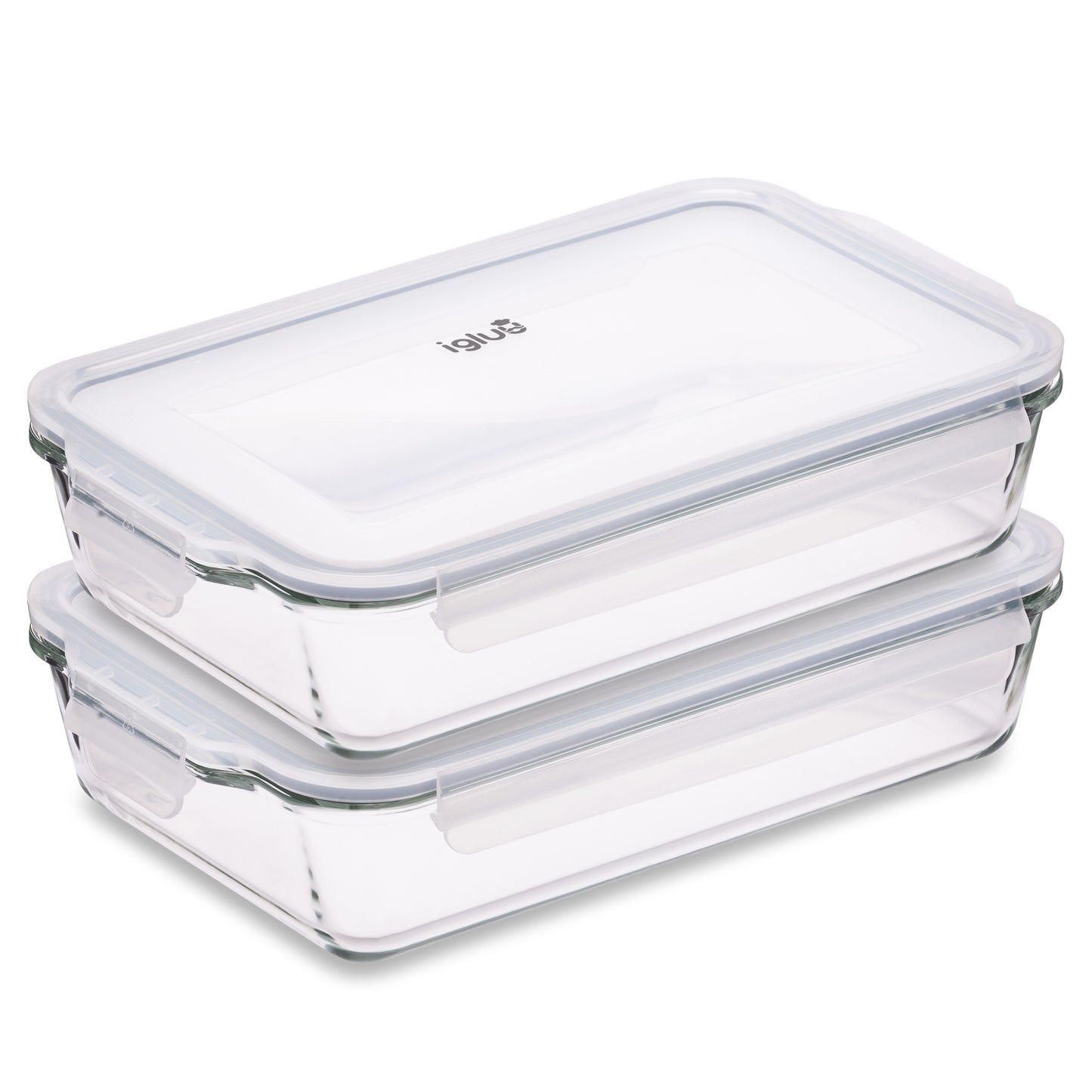 Piatto per lasagne in vetro con coperchio - 2,2 litri