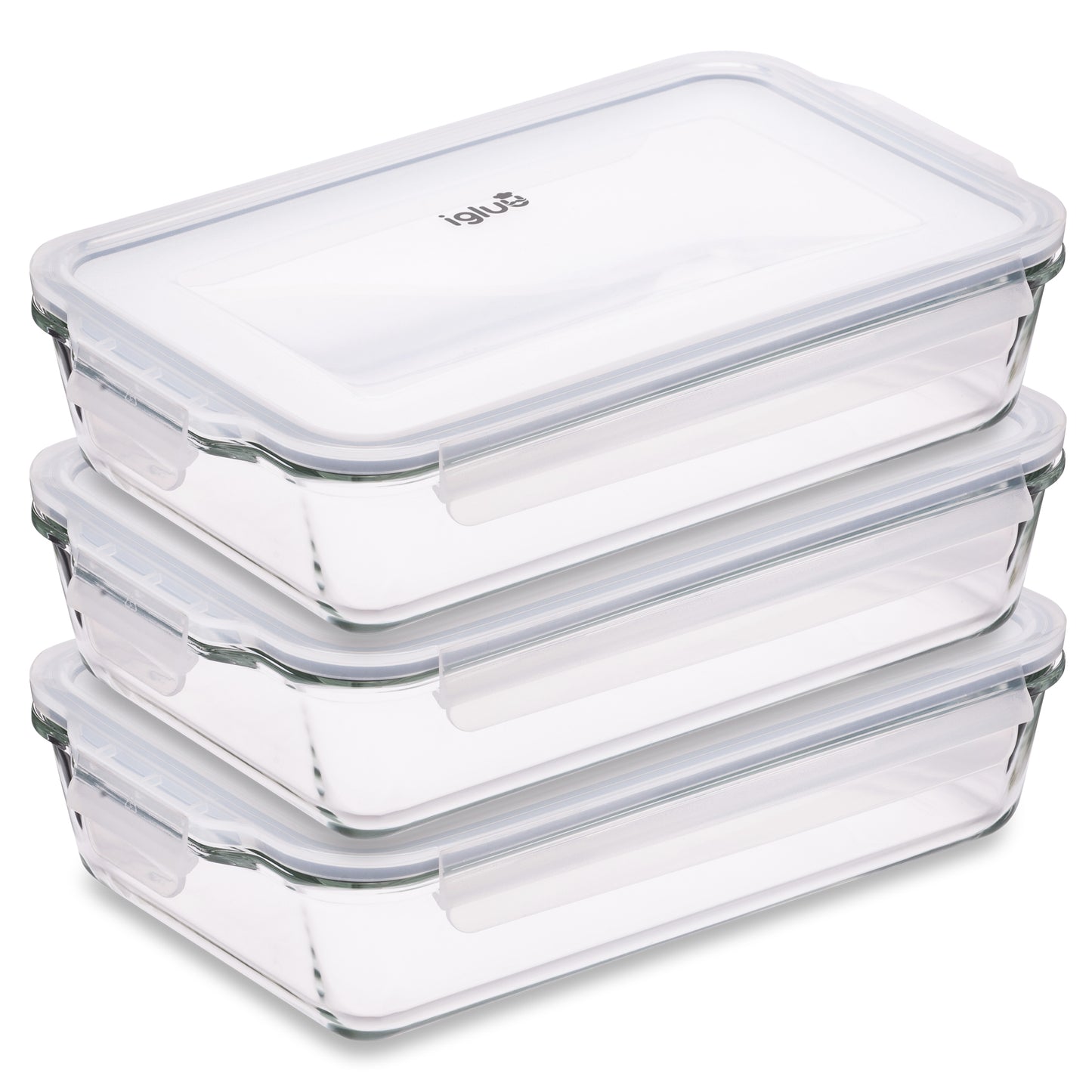 Piatto per lasagne in vetro con coperchio - 2,2 litri