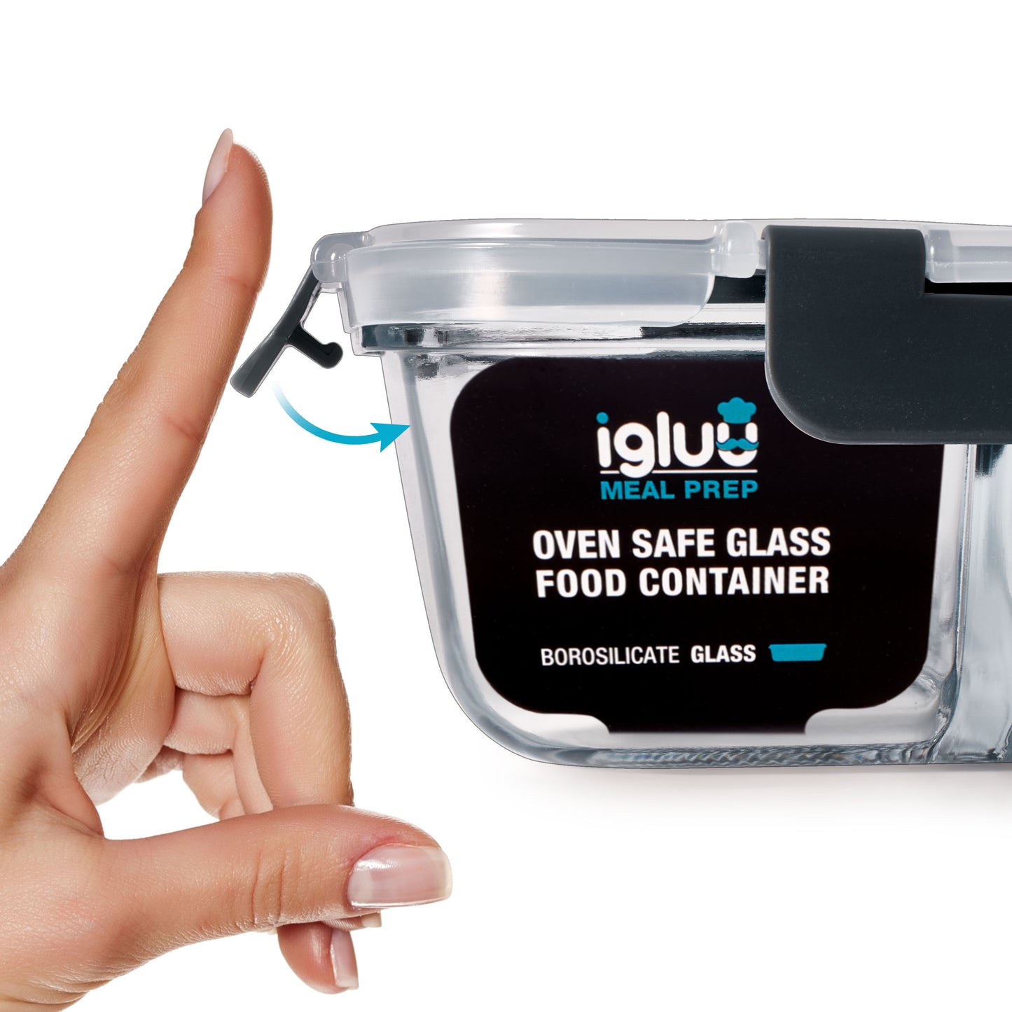 Contenitori in vetro con coperchi a scatto da 1050 ml - Confezione da 3