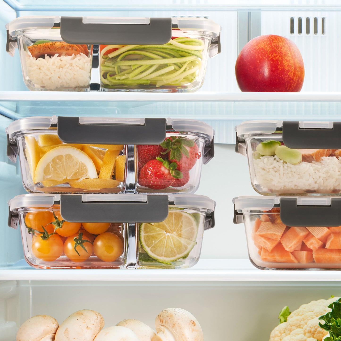 Contenitori In Vetro Per Alimenti Con 2 Scomparti