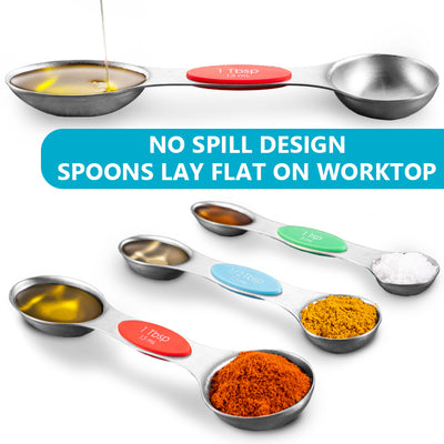 Magnetic Stainless Steel Measuring Spoon Set
